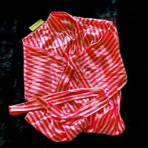 NWOT Rare Victoria’s Secret Robe Kimono Hot Pink stripe size S/M